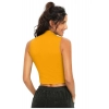 Women's Polyester, Knitting Western Wear Tops (Yellow)