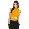 Women's Polyester, Knitting Western Wear Tops (Yellow)