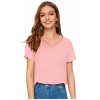 Women's Polyester, Knitting Western Wear T-Shirt (Peach)
