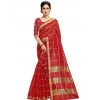Women's Kota Doria Cotton Checked Saree With Blouse (Red, 5-6 Mtrs) Women's Kota Doria Cotton Checked Saree With Blouse (Red, 5-6 Mtrs)
