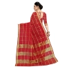 Women's Kota Doria Cotton Checked Saree With Blouse (Red, 5-6 Mtrs) Women's Kota Doria Cotton Checked Saree With Blouse (Red, 5-6 Mtrs)