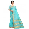 Women's Kota Doria Cotton Checked Saree With Blouse (Sky Blue, 5-6 Mtrs) Women's Kota Doria Cotton Checked Saree With Blouse (Sky Blue, 5-6 Mtrs)