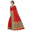 Women's Kota Doria Cotton Bordered Saree With Blouse (Red, 5-6 Mtrs) Women's Kota Doria Cotton Bordered Saree With Blouse (Red, 5-6 Mtrs)