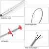 Metal Wire Brush Hand Kitchen Sink Cleaning Hook Sewer Dredging Device Spring Pipe Hair Dredging Tool (Color: Assorted)