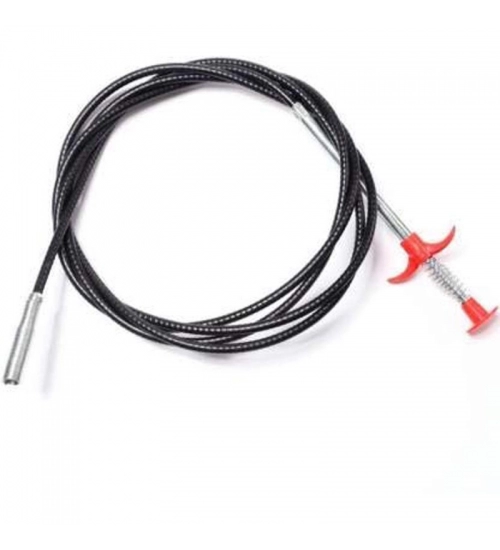 Metal Wire Brush Hand Kitchen Sink Cleaning Hook Sewer Dredging Device Spring Pipe Hair Dredging Tool (Color: Assorted)