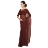 Women's Georgette Plain Saree With Blouse (Coffee, 5-6 Mtrs) Women's Georgette Plain Saree With Blouse (Coffee, 5-6 Mtrs)