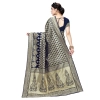 Women's Jacquard Silk Kanjivaram Jacquard Silk Saree With Blouse (Navy Blue, 5-6 Mtrs) Women's Jacquard Silk Kanjivaram Jacquard Silk Saree With Blouse (Navy Blue, 5-6 Mtrs)