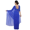 Women's Georgette Plain Saree With Blouse (Royal Blue, 5-6 Mtrs) Women's Georgette Plain Saree With Blouse (Royal Blue, 5-6 Mtrs)