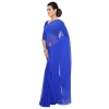 Women's Georgette Plain Saree With Blouse (Royal Blue, 5-6 Mtrs) Women's Georgette Plain Saree With Blouse (Royal Blue, 5-6 Mtrs)