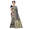 Women's Jacquard Silk Kanjivaram Jacquard Silk Saree With Blouse (Navy Blue, 5-6 Mtrs) Women's Jacquard Silk Kanjivaram Jacquard Silk Saree With Blouse (Navy Blue, 5-6 Mtrs)