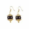 Dropship Women's Designer Dark Brown and Golden Beads South Style Necklace (Color: Black)