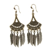 Dropship Women's Gold Plated Leaf Design Earring (Color: Gold)