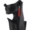 Dropship Women's Alloy, Beads Hook Dangler Hanging Earring (Color: Red)