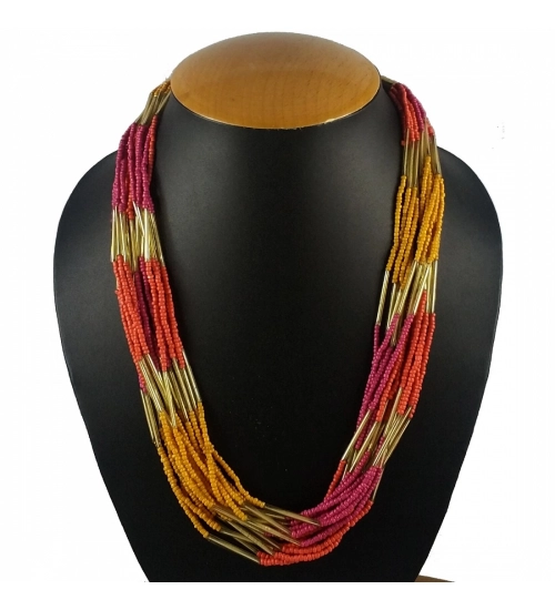 Women's Designer Elegant Multi Layer Multi Color Beads Necklace (Color: Multi Color) Women's Designer Elegant Multi Layer Multi Color Beads Necklace (Color: Multi Color)