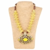 Dropship Women's Designer Yellow and Golden Beads Necklace (Color: Yellow)