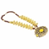 Dropship Women's Designer Yellow and Golden Beads Necklace (Color: Yellow)