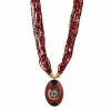 Dropship Women's Multicolor Tibetan Style Beads Necklace (Color: Red)