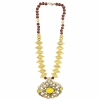 Dropship Women's Designer Yellow and Golden Beads Necklace (Color: Yellow)