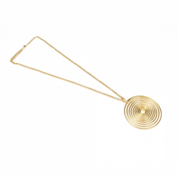 Dropship Women's High Finished Designer Golden Fashion Necklace (Color: Golden)