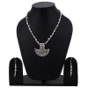 Dropship Silver Oxidised Contemporary German Silver Necklace Set For Women