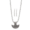 Dropship Silver Oxidised Contemporary German Silver Necklace Set For Women