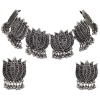 Dropship Antique Silver Oxidised Tribal Afghani Necklace With Earrings Set For Women