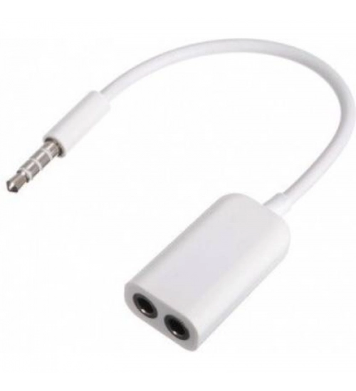 Pack Of_3 Dual Earphones Handsfree Connector (Color: Assorted)