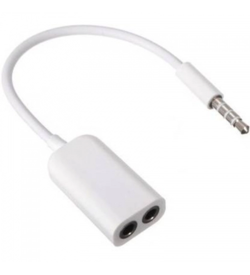 Pack Of_3 Dual Earphones Handsfree Connector (Color: Assorted)