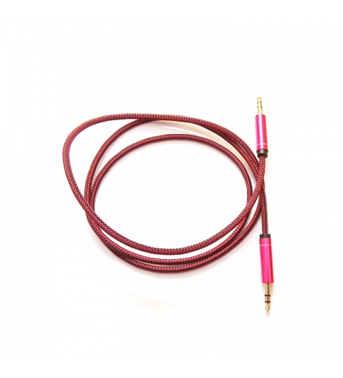 Pack Of_2 Brand Ch_41 Amac Metal 1 Meter Aux Cable (Color: Assorted)