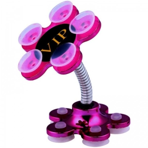 Generic Pack Of_5 Phone Sucking Stand Flower Shape Cell Phone Holder (Color: Assorted)