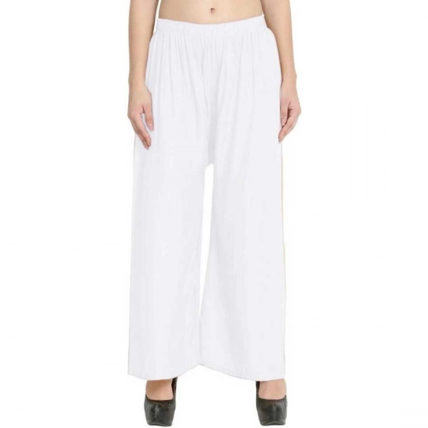 Dropship Women's Rayon Palazzo (Color:White)