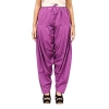 Dropship Women's Cotton Solid Patiyala (Color:Violet)
