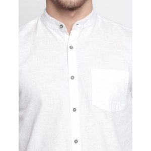 Generic Men's Cotton Slim Fit Casual Shirt (Material: Cotton, (Color:White)