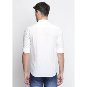 Generic Men's Cotton Slim Fit Casual Shirt (Material: Cotton, (Color:White)