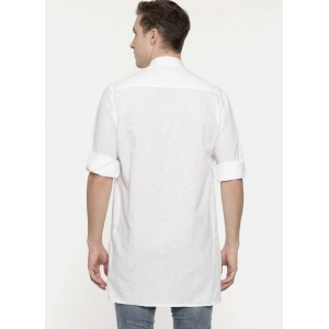 Generic Men's Cotton Men Casual White Kurta Shirt (Material: Cotton, (Color:White)