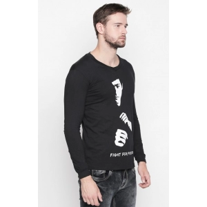 Generic Men's Cotton Slim Fit Full Sleeve T-Shirt (Material: Cotton, (Color:Black)