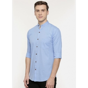 Generic Men's Cotton Casual Shirt (Material: Cotton, (Color:Light Blue)