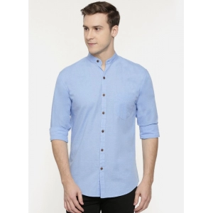 Generic Men's Cotton Casual Shirt (Material: Cotton, (Color:Light Blue)