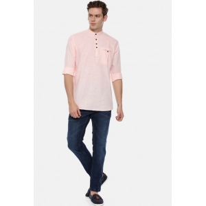 Generic Men's Cotton Slim Fit Casual Shirt (Material: Cotton, (Color:Pink)