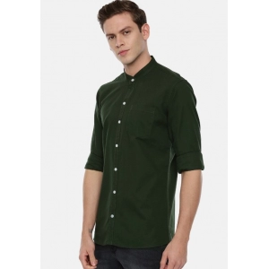Generic Men's Cotton Slim Fit Casual Shirt (Material: Cotton, (Color:Green)