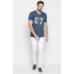 Generic Men's Cotton Slim Fit Half Sleeve T-Shirt (Material: Cotton, (Color:Blue)