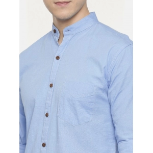 Generic Men's Cotton Casual Shirt (Material: Cotton, (Color:Light Blue)