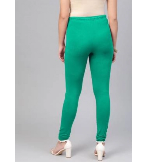 Women's Cotton Leggings (Color:Sea Green)