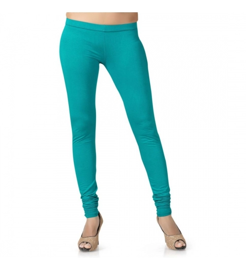 Women's Cotton Leggings (Color:Sky Blue)