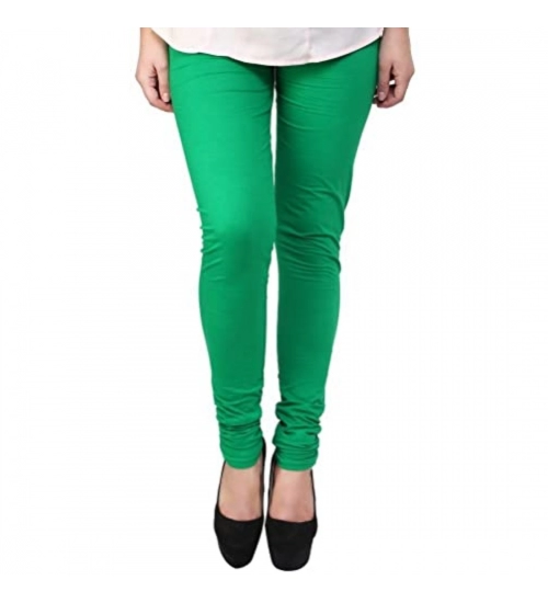 Women's Cotton Leggings (Color:Light Green )