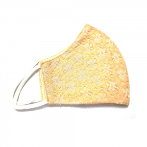 Pack of 2_Generic Golden Cotton Mask (Color: Assorted)