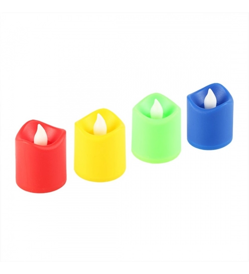 12 Pieces Festival Decorative LED Tealight Candles (Color: Assorted)