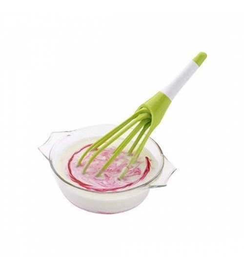 Pack Of_5 Fold Able Plastic Whisk Beater Hand Blender Mixer Froth Whisker Lassi Maker (Color:Assorted)