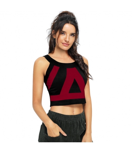 Women's 95% Polyester 5% Spandex Western Wear Tops (Maroon)