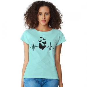 Generic Women's Cotton Western Wear T Shirt (C Green)